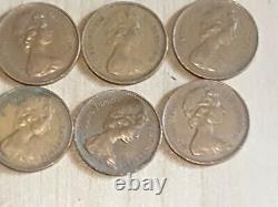 1p 1971-81 New Pence Coin X 10 Collectable One Penny Coin Lot De Travail Extrêmement Rare