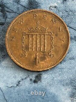 1p 1971 New Pence Rare Coin X 1 Pièce De Collection One Penny Extrêmement Rare
