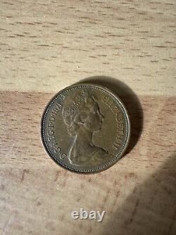 2p ERREUR DE MONNAIE EXTREMEMENT RARE 2p Pièce NOUVEAU PENNY Au lieu de DEUX PENNY
