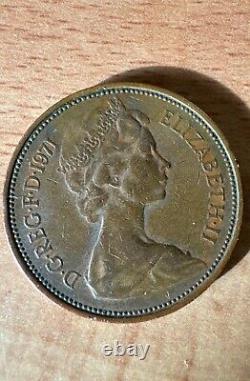 2p ERREUR DE MONNAIE EXTREMEMENT RARE 2p Pièce NOUVEAU PENNY Au lieu de DEUX PENNY