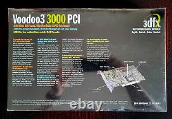 3dfx Voodoo 3 3000 Pci 16mb Extrêmement Rare Nouveau Sealed Old Stock