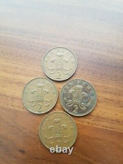 4x Extremely Rare 1971 2p New Pence 2pence Coin Valuable Uk 2p Collectors Coin