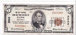 5 $ 1929 T1 National? SALEM New Jersey NJ? Extrêmement Rare