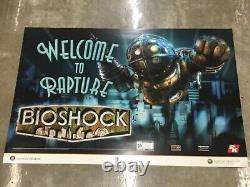 Affiche promotionnelle extrêmement rare du tout nouveau BioShock sur Xbox 360.