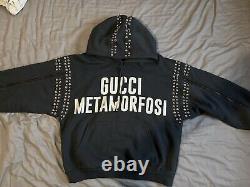 Authentique sweat à capuche Gucci Metamorfosi clouté, taille s (EXTRÊMEMENT RARE)