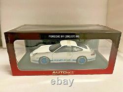 Autoart Porsche 911 (996) Gt3 Rs 2004 1/18 Diecast Aa 80472 Extrêmement Rare