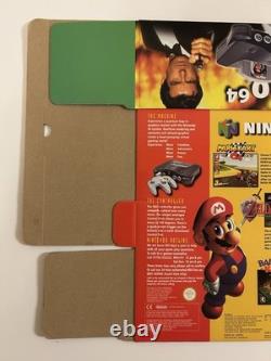 Boîte de console Nintendo 64 GoldenEye. Boîte de vente au détail authentique, neuve et extrêmement rare