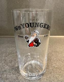 Boîte extrêmement rare de 12 verres à pinte Wm Younger’s Father William, neufs avec étiquette, état mint 2013