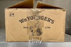 Boîte extrêmement rare de 12 verres à pinte Wm Younger’s Father William, neufs avec étiquette, état mint 2013