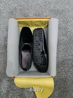 Brand New Tod's Loafers Pour Lui En Noir Royaume-uni 9.5 Sensation De Velours Extrêmement Rare