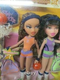 Bratz Sportz Teamz Yasmin & Jade Dolls (basketball) Bnib Extrêmement Rare