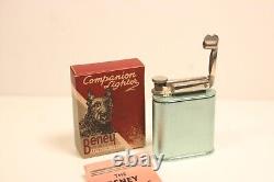 Briquet Beney COMPANION 1946 JAMAIS UTILISÉ VERT EXTREMEMENT RARE COLLECTIBLE