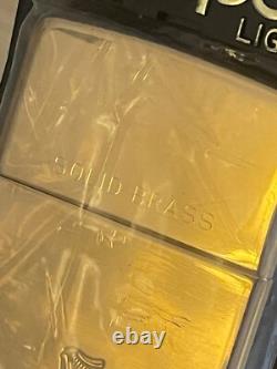 Briquet Zippo en laiton massif gravé Guinness, extrêmement rare et très recherché - NEUF