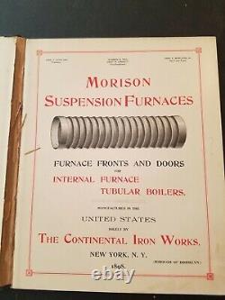 Brooklyn New York Morison Furnaces Fournaises Internes Antique Extrêmement Rare 1898