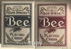 Cartes à jouer Bee en feuille d'or extrêmement rares, toute neuves et scellées