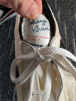 Chaussures de squash Jahangir Khan Power vintage des années 1980 extrêmement rares, neuves, taille UK 9