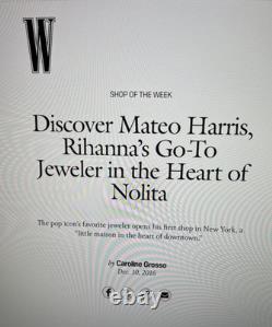Collier Zippé Mateo New York Extrêmement Rare, Porté à l'origine par Rihanna, Unisexe