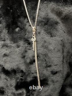 Collier Zippé Mateo New York Extrêmement Rare, Porté à l'origine par Rihanna, Unisexe