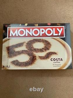 Costa Coffee Monopoly Rare Édition 50ème Anniversaire, Édition Limitée Extrême
