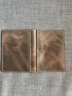 Couvreur en cuir marron foncé A6 Folio Maverick de l'extrêmement rare Chic Sparrow Nouveau