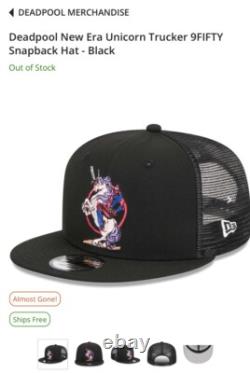 Deadpool Licorne Nouvelle Ère Exclu Trucker SnapBack Extrêmement Rare NWT