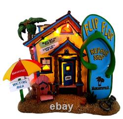 Dept 56 Margaritaville Atelier de Réparation de Tongs Illuminé Village Extrêmement Rare ! Neuf