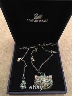 Discontinued Extrêmement Rare Collier Swarovski Alice Au Pays Des Merveilles Cheshire Cat