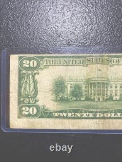 ERREUR EXTREMEMENT RARE 1929 $20 MONNAIE NATIONALE DE NEW YORK ALIGNEMENT
