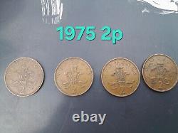 EXTRÊMEMENT RARE 1975 NOUVELLE PENCE DEUX PENCE 2p