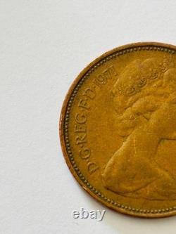 EXTRÊMEMENT RARE ET PRÉCIEUSE ! Pièce de 2 pence de 1971, 2p New Pence. OBJET DE COLLECTION
