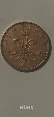 EXTREMEMENT RARE ET PRÉCIEUX ! 2p 1971 2p New Pence Pièce. OBJET DE COLLECTION
