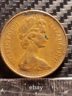 EXTREMEMENT RARE ET PRENIEUX ! 2p 1971 2p New Pence Pièce. OBJET DE COLLECTION