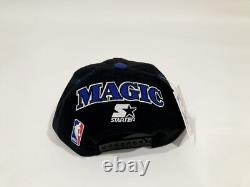 EXTREMEMENT RARE NOUVEAU AVEC ÉTIQUETTES VINTAGE 1992 ORLANDO MAGIC CASQUETTE SNAPBACK DE DÉMARRAGE ANNÉES 90