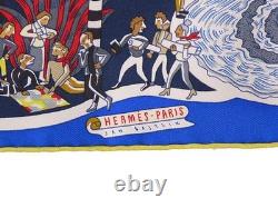 Écharpe grande HERMES Carre 90 World Expo, ancien stock extrêmement rare