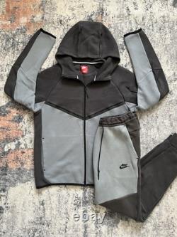 Ensemble de survêtement Nike Tech Fleece gris à deux tons, très rare, nouvelle saison, taille M pour homme
