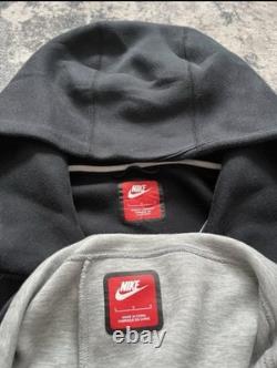 Ensemble de survêtement complet Nike Tech Fleece homme grande taille, gris et noir, nouvelle saison, extrêmement rare