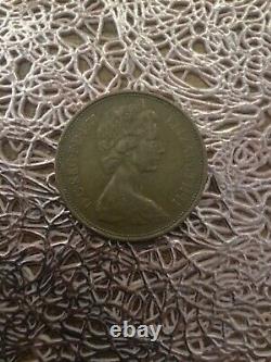 Extremely Rare 1971 2p New Pence Coin, En Bon État