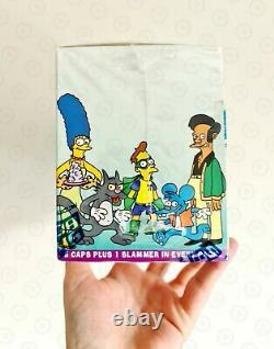 Extremely Rare 90's La Boîte Scellée De L'usine Simpsons Skycaps Pogs & Slamers