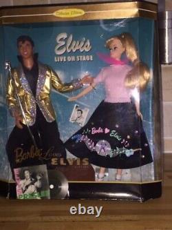 Extremely Rare Elvis & Barbie Dolls (barbie Aime Elvis) Nr As New