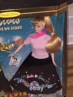 Extremely Rare Elvis & Barbie Dolls (barbie Aime Elvis) Nr As New