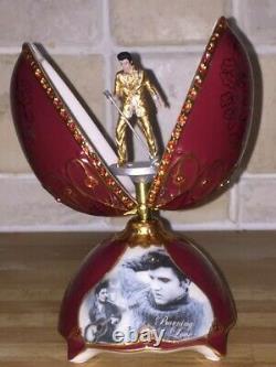 Extremely Rare Elvis Porcelaine Musicale Décorative Faberge Style Oeuf Nouveau