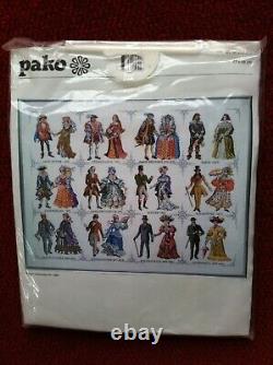 Extremely Rare Énorme Cross Stitch Kit Par Pako'l'histoire De La Fashion' Nouveau