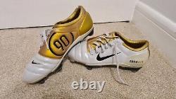 Extremely Rare Nike Total 90 T90 Sg White/gold Football Boots (read Description)