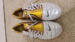 Extremely Rare Nike Total 90 T90 Sg White/gold Football Boots (read Description)
