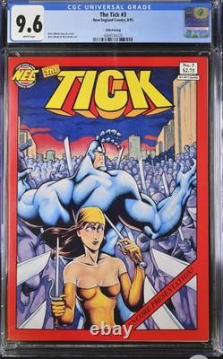 Extrêmement RARE, The Tick n°3 CGC 9.6 - 5e impression de bande dessinée (New England Comics NEC)