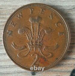 Extrêmement Rare 1971 2p Original Old Coin New Pence 2p Pièce