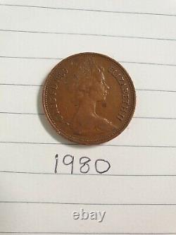 Extrêmement Rare 1980 2p New Pence Coin