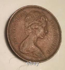 Extrêmement Rare! 2p 1971 2p New Pence Coin