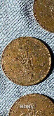Extrêmement Rare 2p Nouveau Pence Coin 1971 Vieux Original