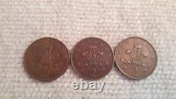 Extrêmement Rare 2p Royal Mint Erreur New Pence 1971 Coins